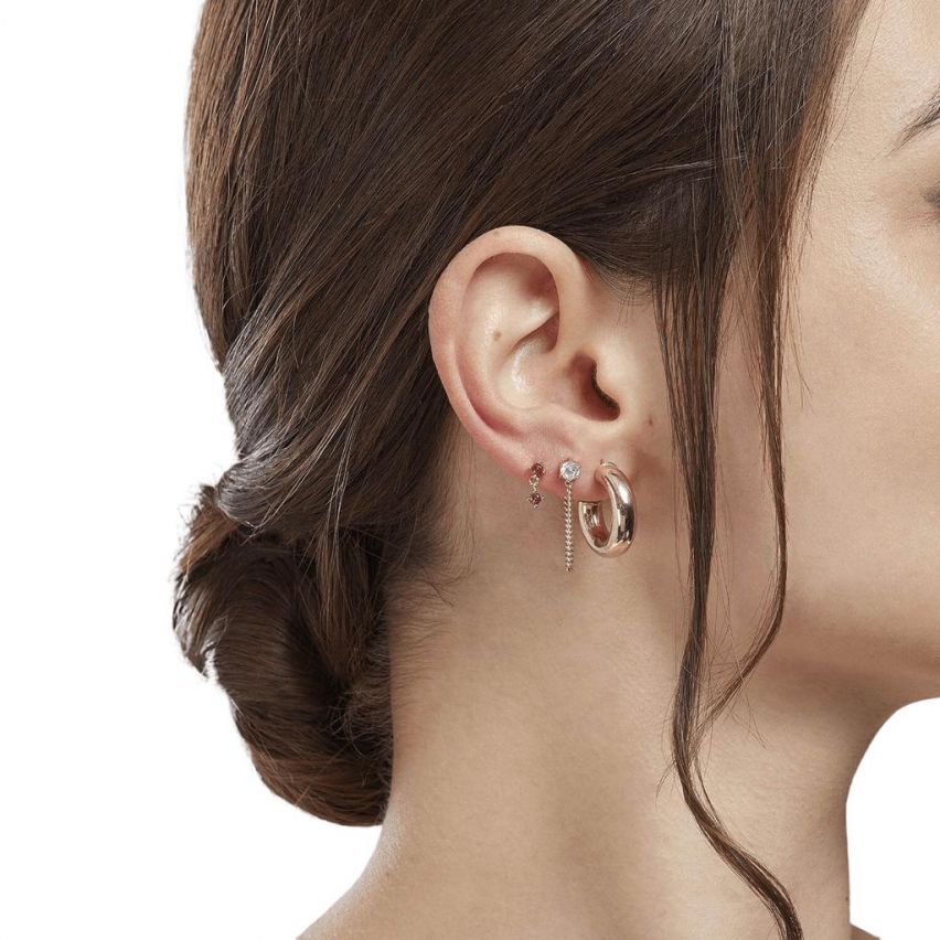 Orecchini a cerchio da donna Mabina in argento - 563444
