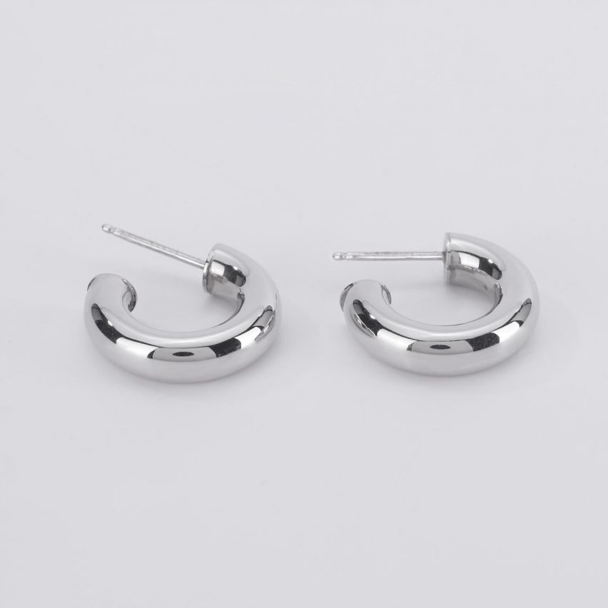 Orecchini a cerchio da donna Mabina in argento - 563443