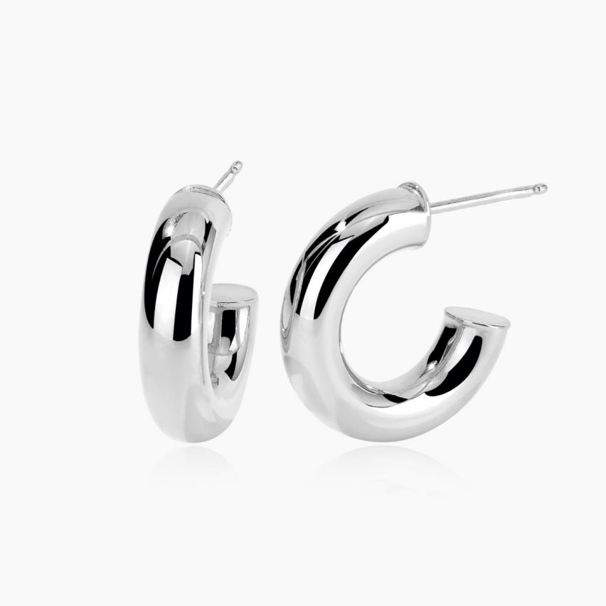 Orecchini a cerchio da donna Mabina in argento - 563443