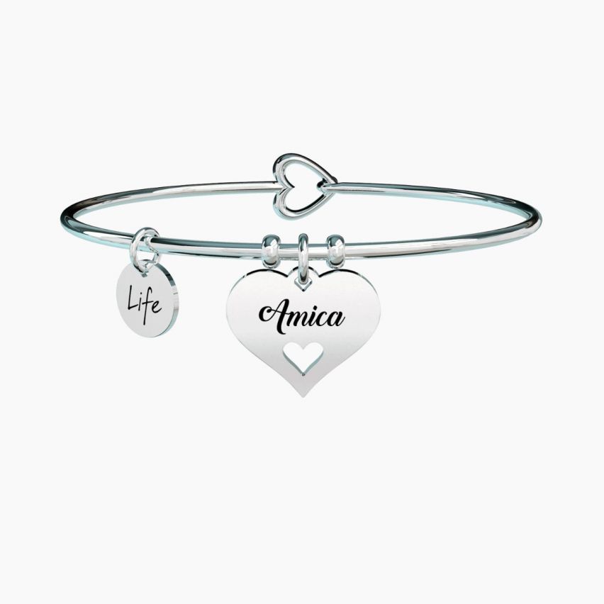 Bracciale Kidult in acciaio CUORE|AMICA
