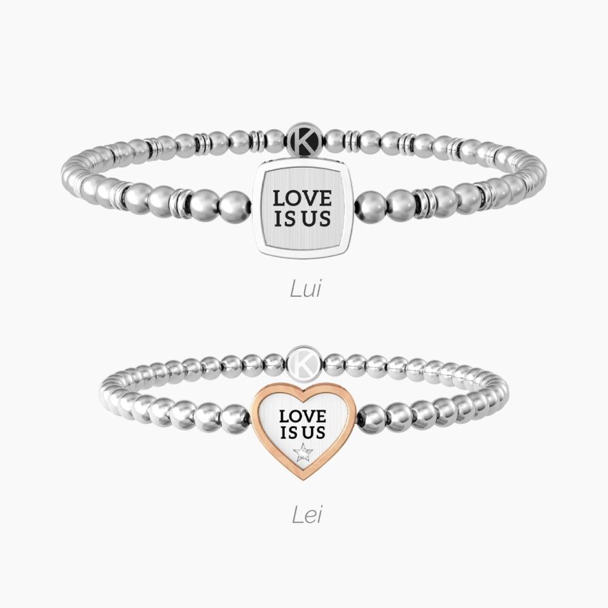 Set bracciali Kidult di coppia Love - 732130