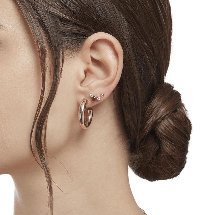 Orecchini a cerchio da donna Mabina in argento - 563447