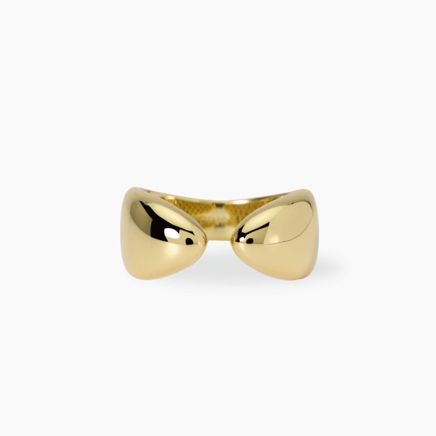 Anello Mabina donna aperto in argento dorato New Era - 523463