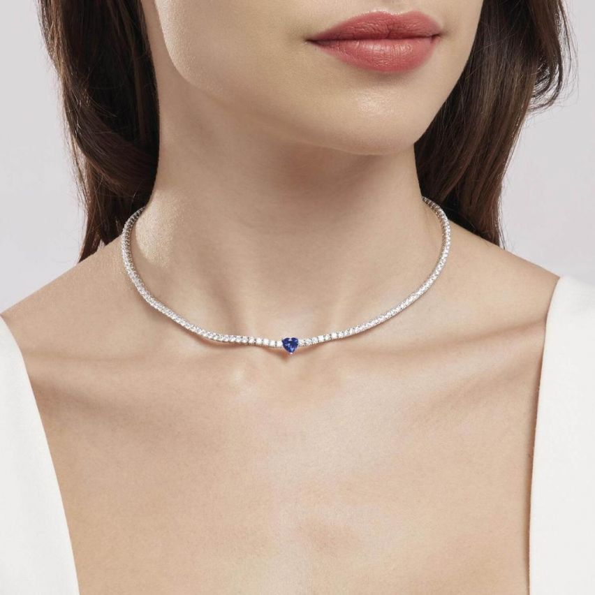 Collana tennis da donna Mabina in argento - 553430