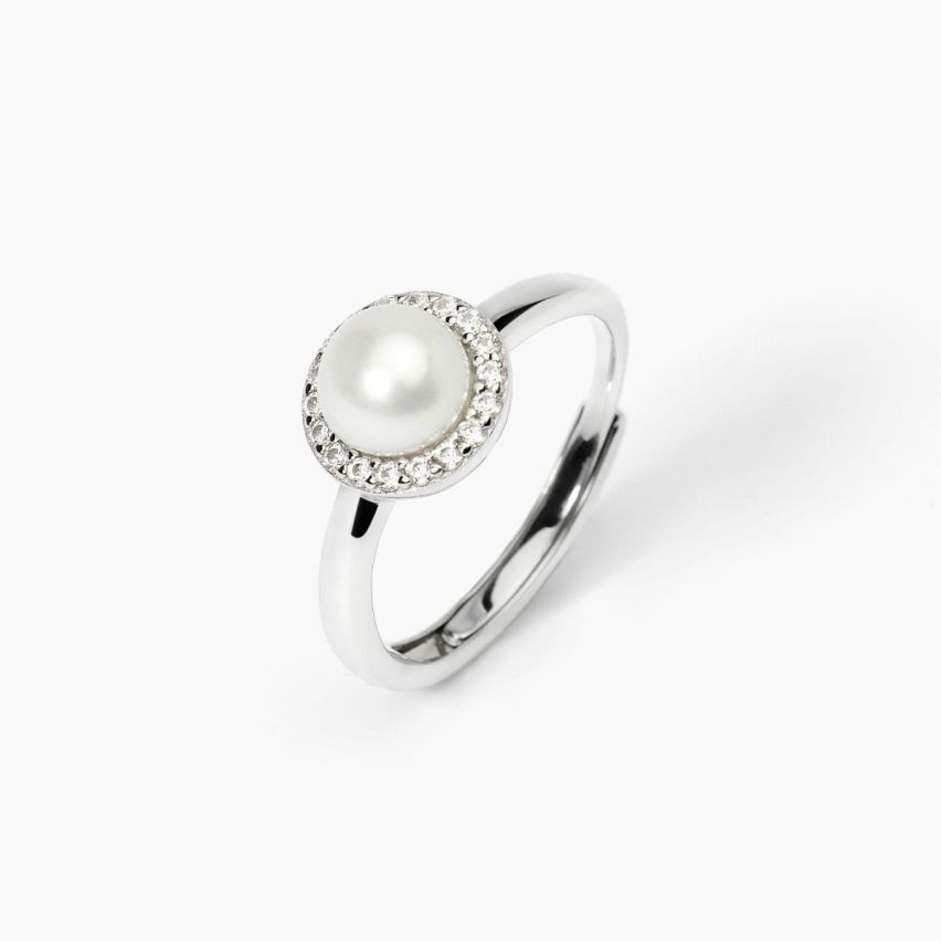 Anello con perla da donna Mabina in argento 925 - 523400