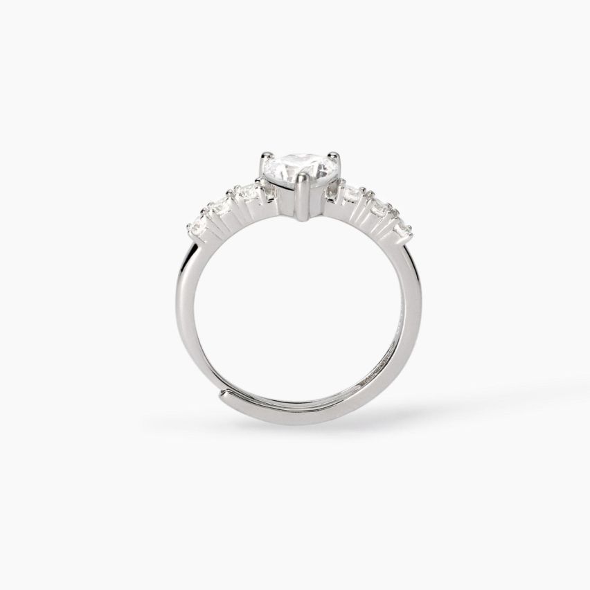 Anello cuore donna Mabina argento 925 con zirconi bianchi - 523461