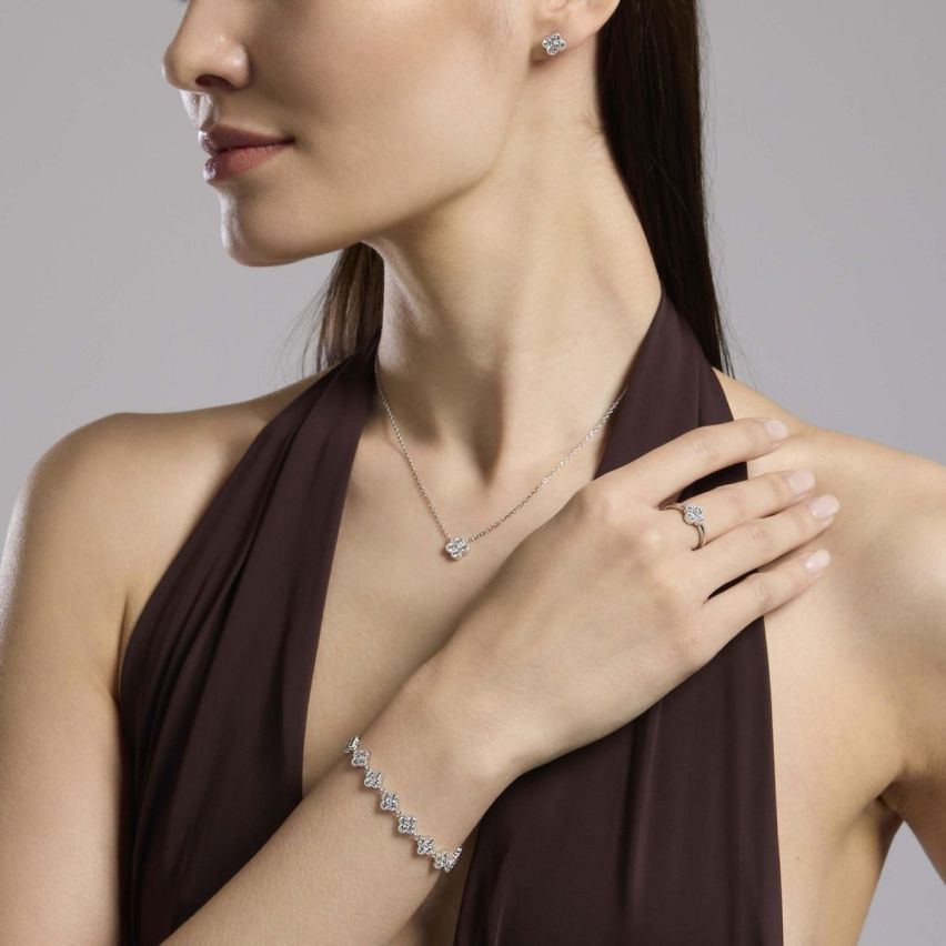 Anello donna Mabina argento 925 con fiore - 523453