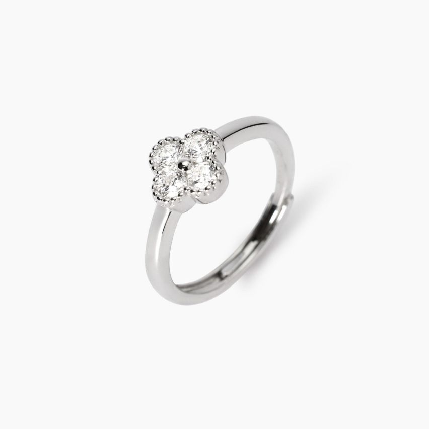 Anello donna Mabina argento 925 con fiore - 523453