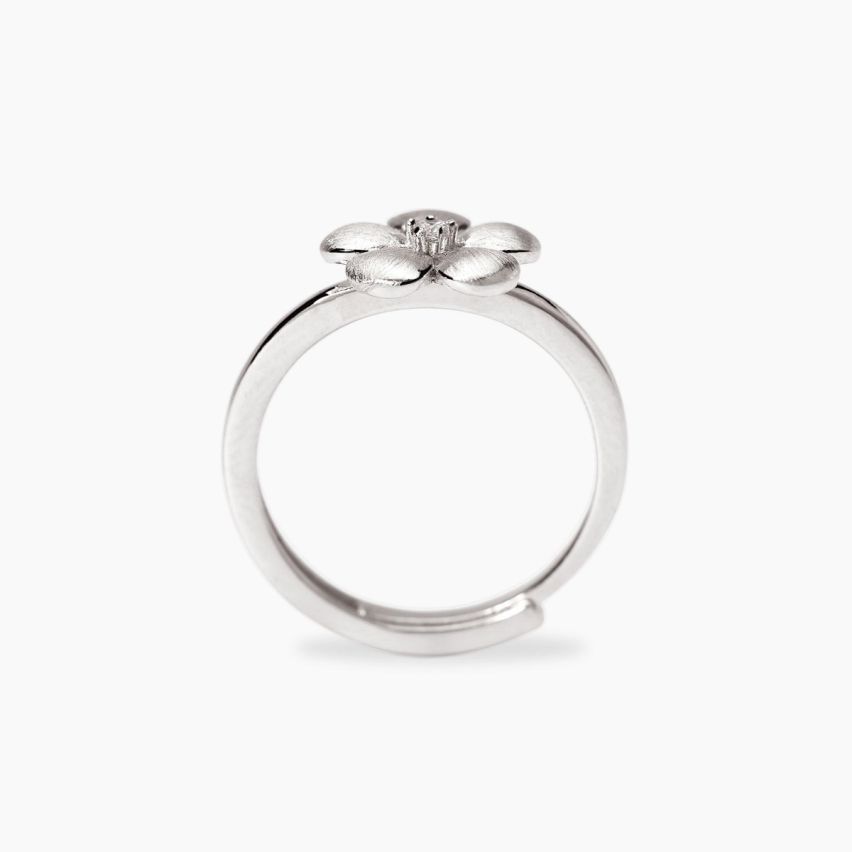 Anello donna Mabina argento 925 con fiore - 523486