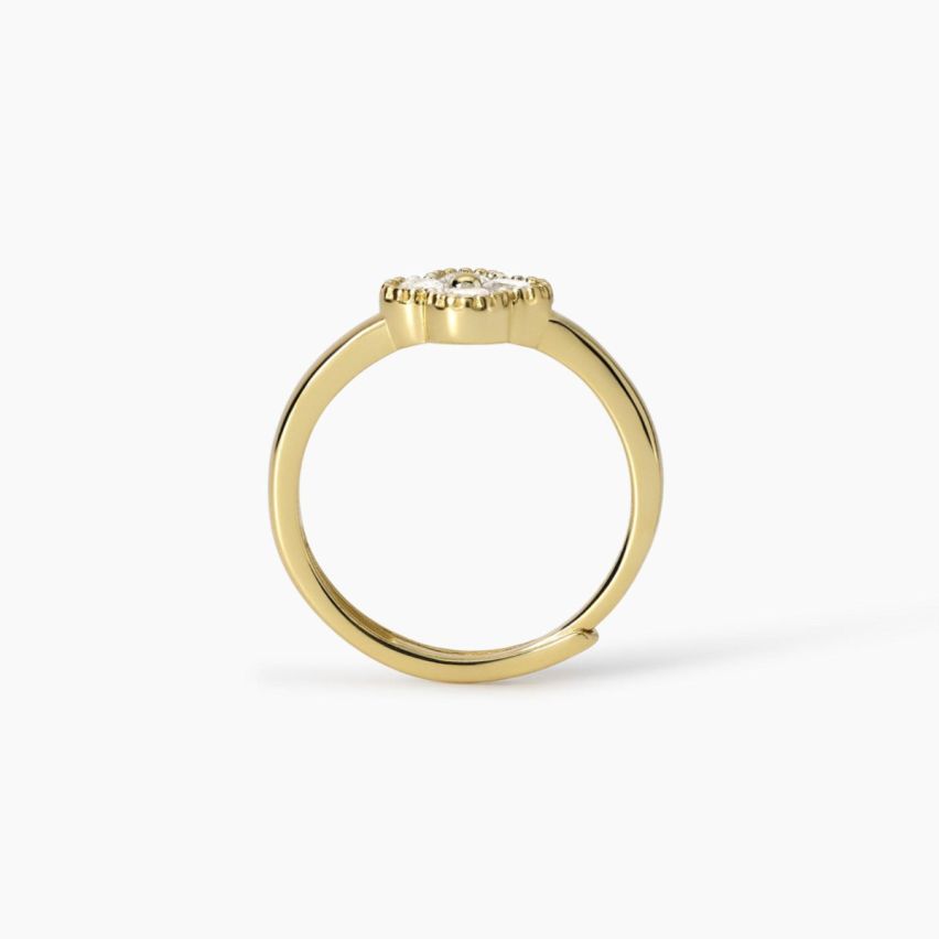 Anello donna Mabina argento 925 dorato con fiore regolabile - 523454