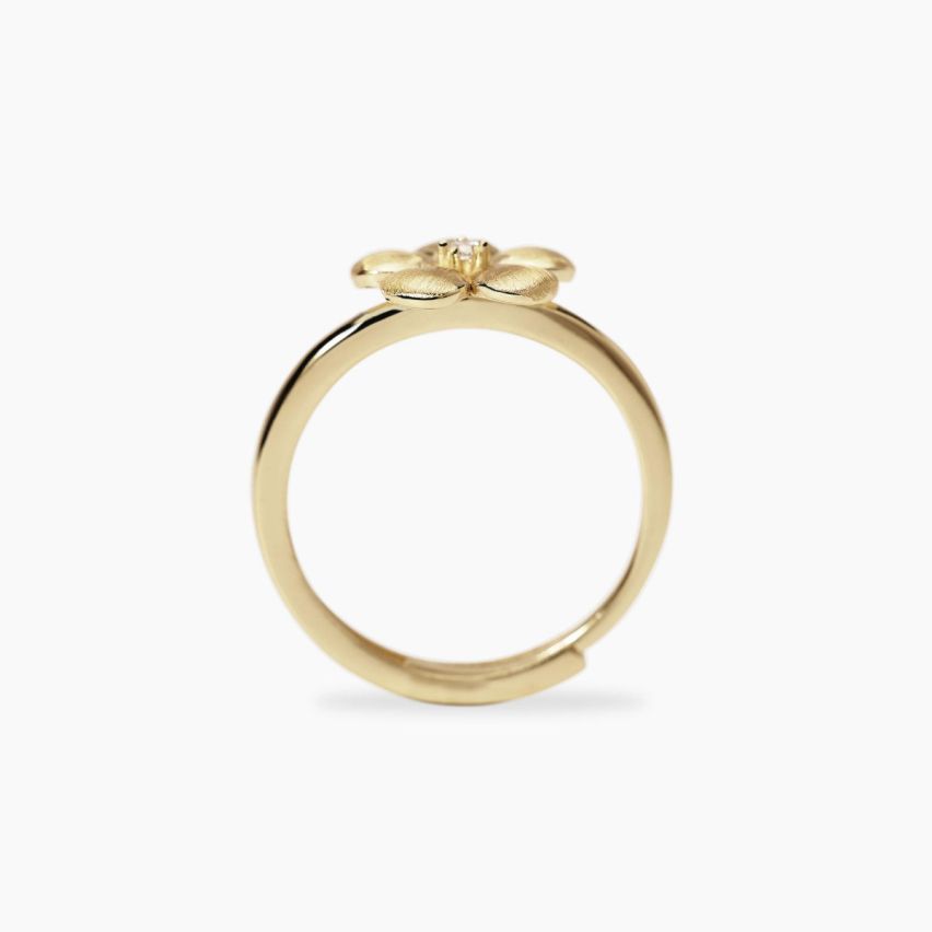 Anello donna Mabina argento 925 dorato con fiore - 523496