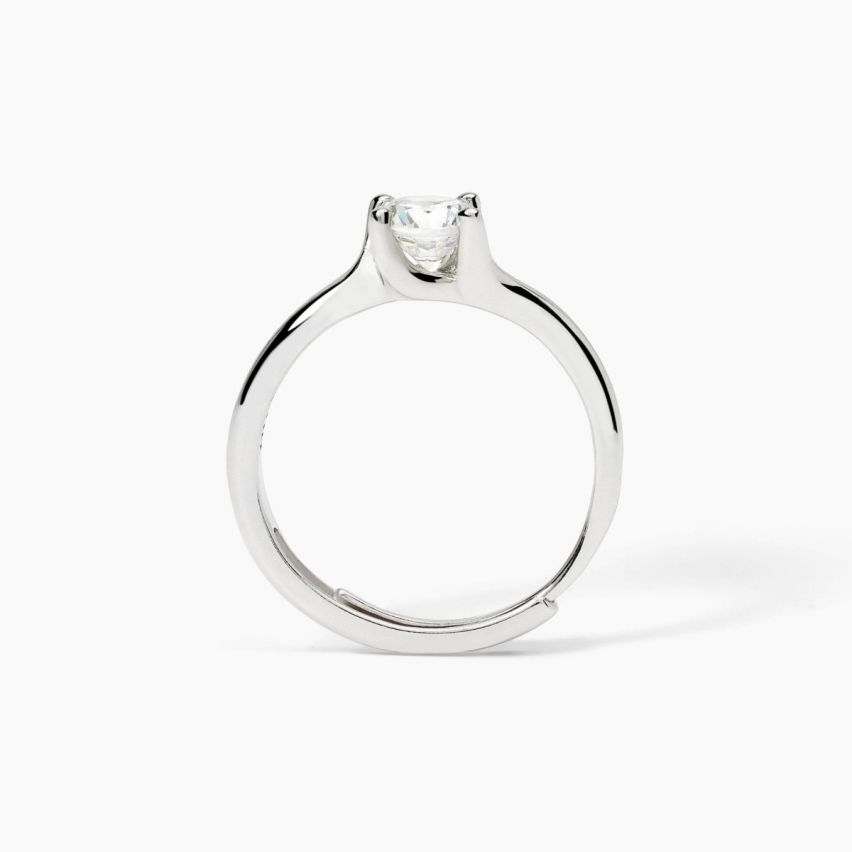 Anello solitario contrarié Mabina da donna in argento 925 - 523398