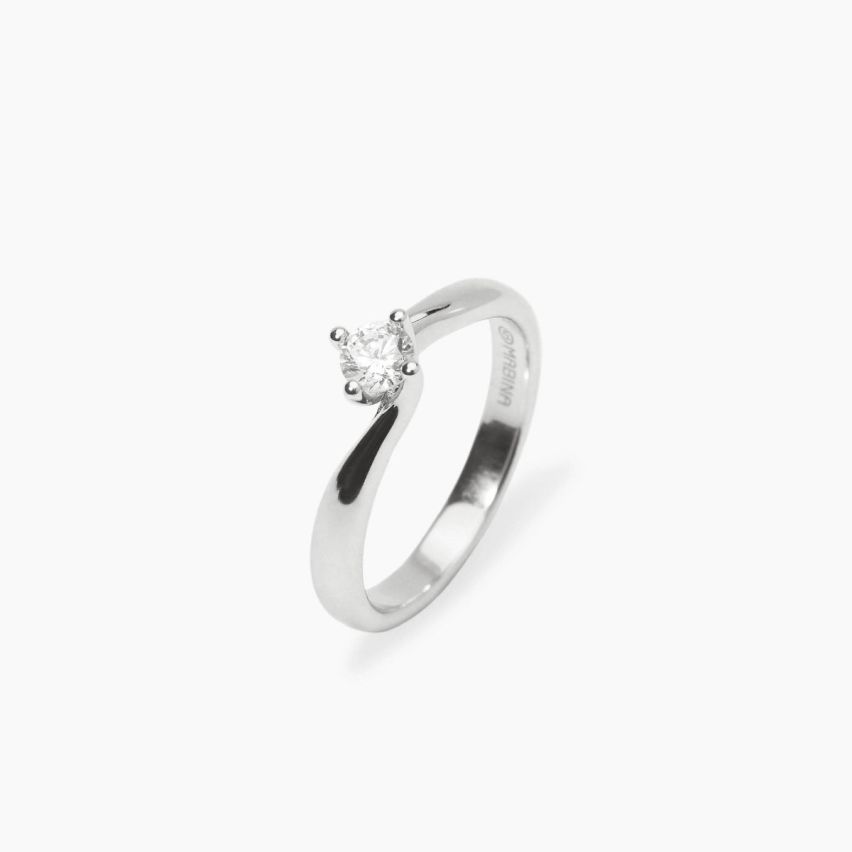 Anello solitario donna Mabina diamante lab-grown 0,20 ct in argento - 523468