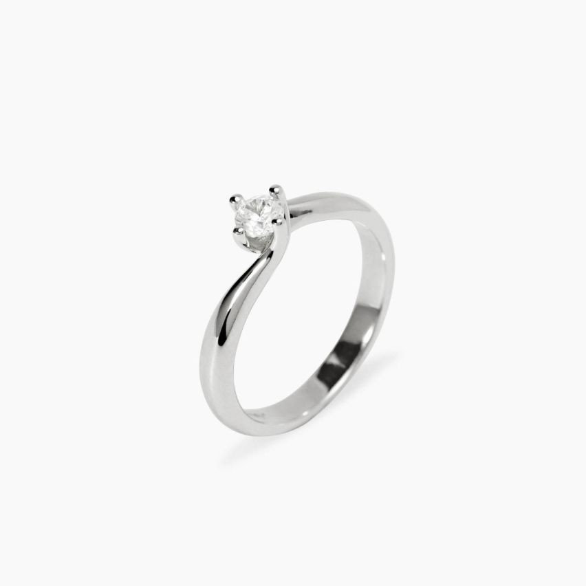 Anello solitario donna Mabina diamante lab-grown 0,25 ct in argento 925