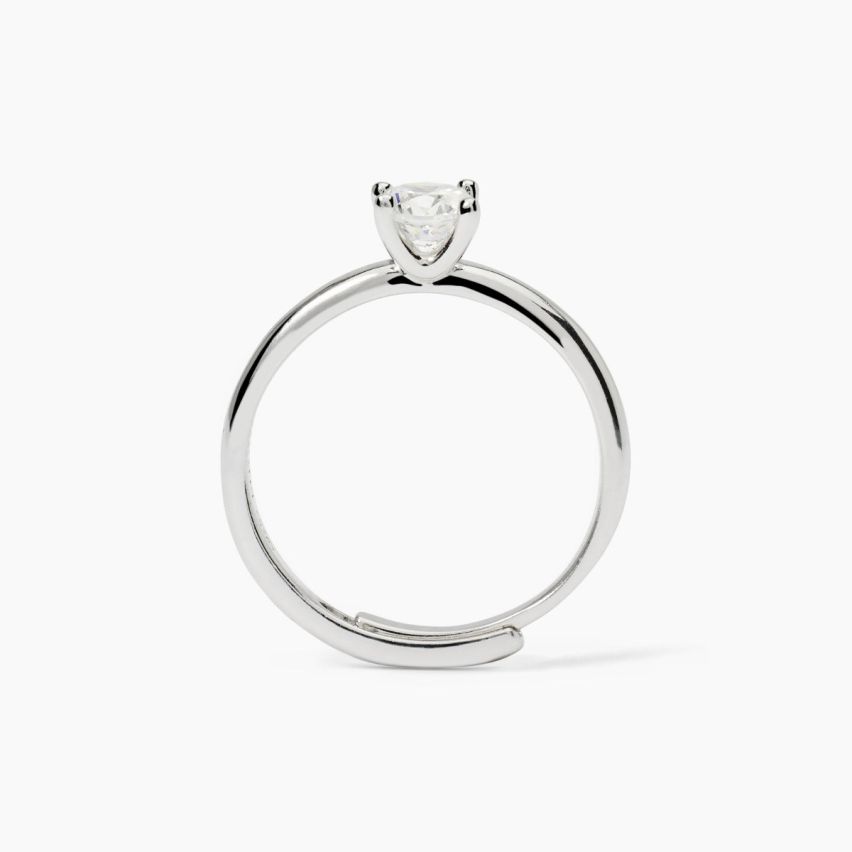 Anello solitario da donna Mabina in argento 925 con zircone - 523396