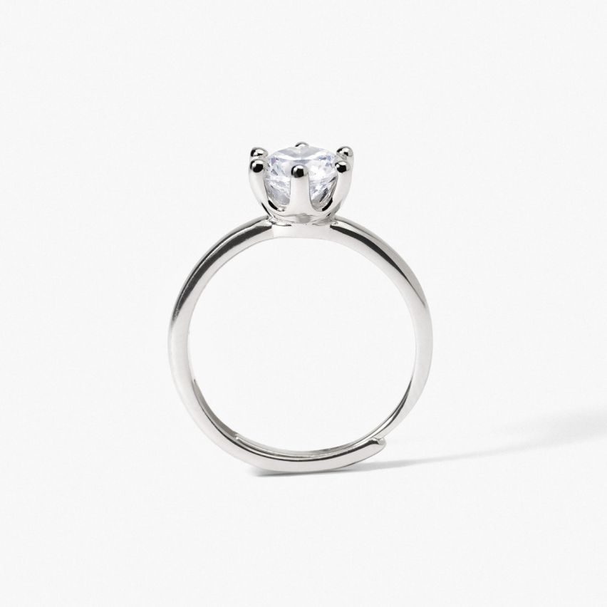 Anello solitario da donna Mabina in argento 925 - 523395