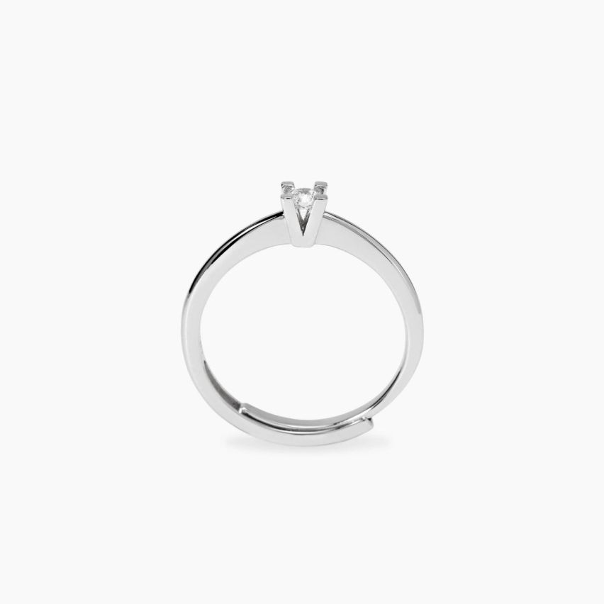 Anello solitario donna Mabina argento 925 con diamante lab grown 0,08 ct - 523471
