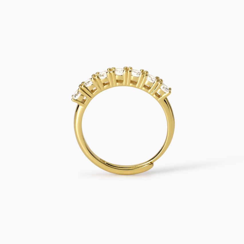 Anello veretta donna Mabina argento 925 dorato con zirconi - 523458