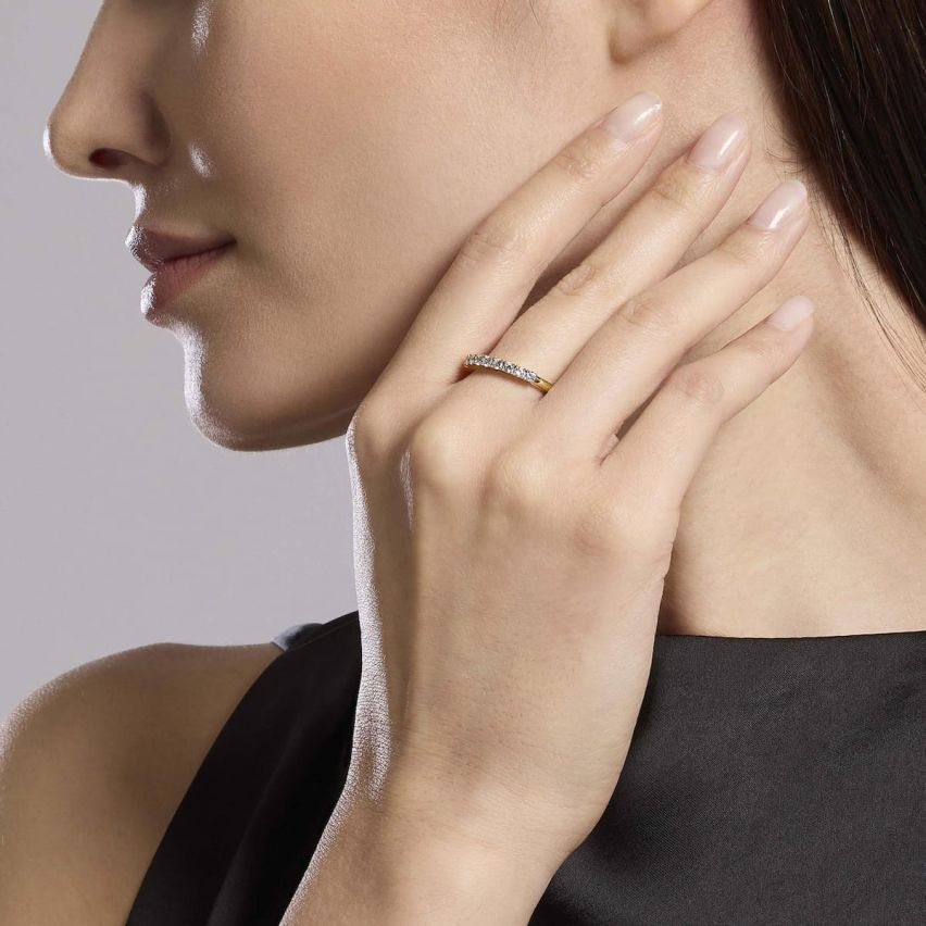 Anello veretta donna Mabina argento 925 dorato con zirconi - 523458