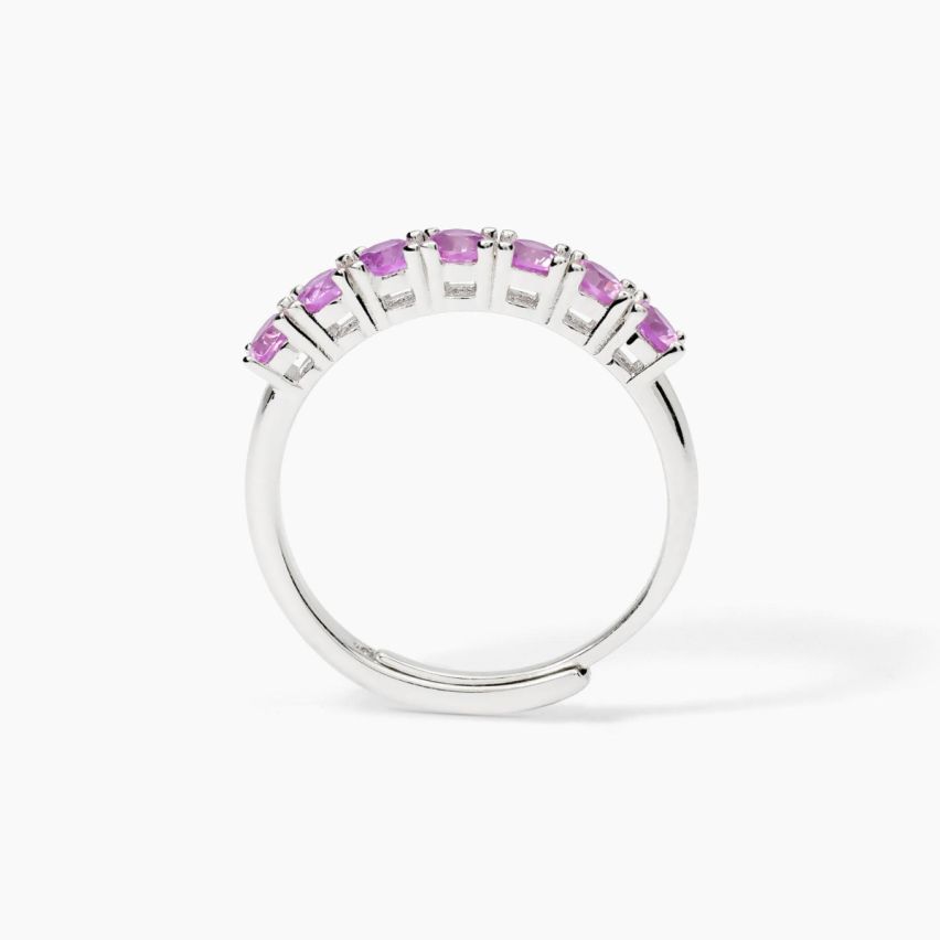 Anello veretta donna Mabina argento 925 pietre rosa - 523385