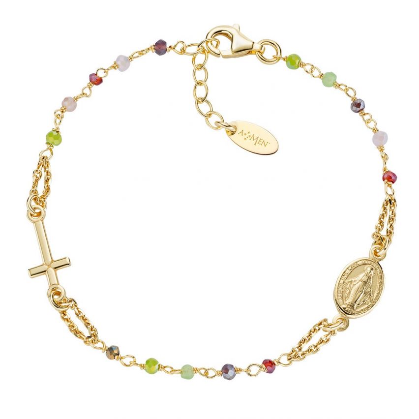 Bracciale rosario da donna Amen - BRO10GARVE3