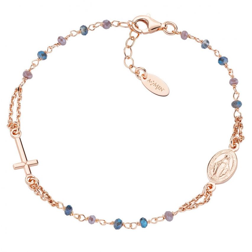 Bracciale rosario da donna Amen - BRO10RBLTO3