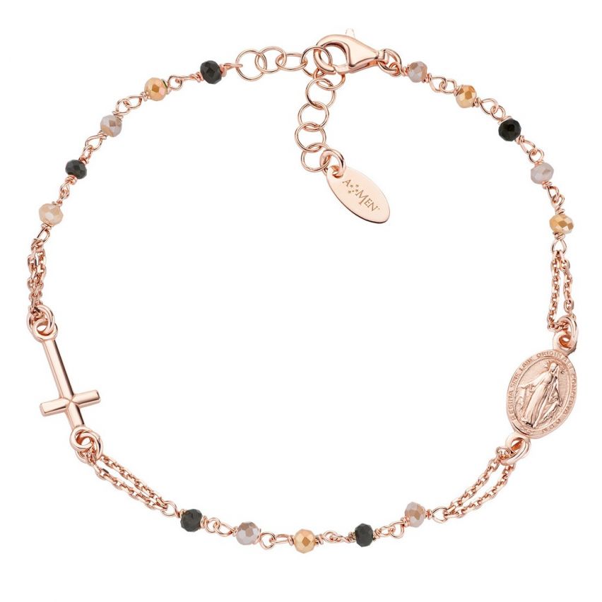 Bracciale rosario da donna Amen - BRO10RMMM3