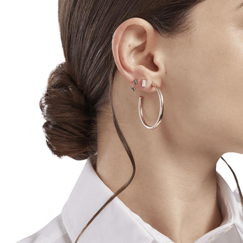 Orecchini a cerchio da donna Mabina in argento - 563450