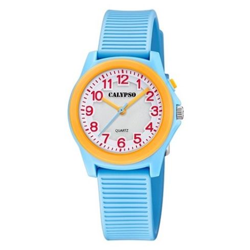 Orologio Bambino Calypso Gomma Quarzo Digitale Cronografo Blu Azzurro  K5830/2