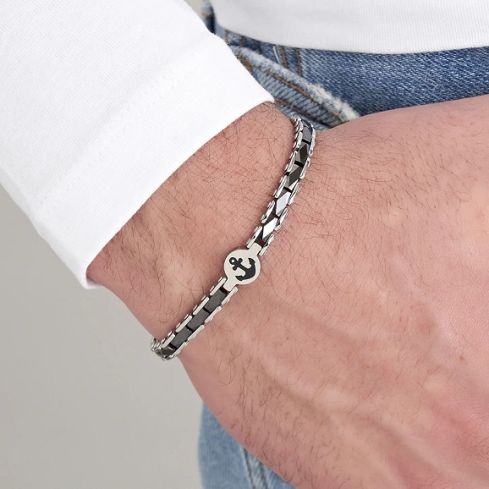 Bracciale da uomo Luca Barra con ancora - BA1126