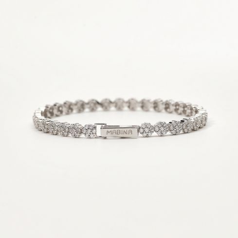 Bracciale tennis da donna Mabina in argento - 533561-M