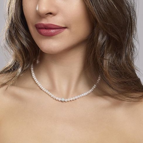 Collana da donna Mabina in argento - 553521