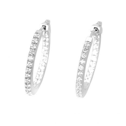 Orecchini a cerchio da donna Mabina in argento - 563138