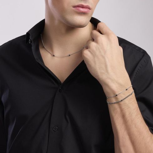 Bracciale da uomo Mabina in argento - 533845