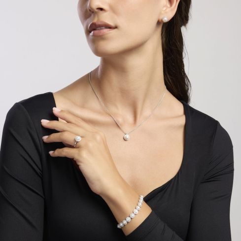 Anello con perla da donna Mabina in argento 925 - 523400