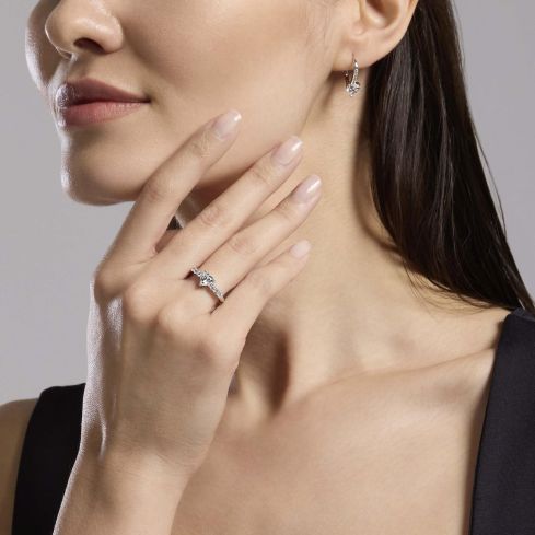 Anello cuore donna Mabina argento 925 con zirconi bianchi - 523461