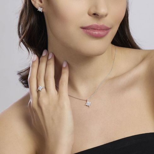 Anello donna Mabina argento 925 con stella polare - 523484