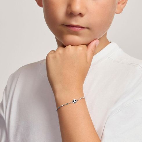 Bracciale da bambino Mabina Junior in argento con pallone - 533930