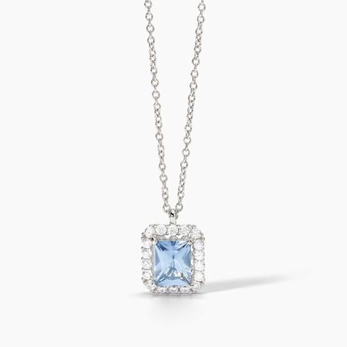 Collana da donna Mabina acquamarina rettangolare - 553651