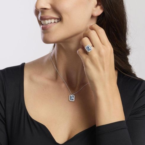 Collana da donna Mabina acquamarina rettangolare - 553651