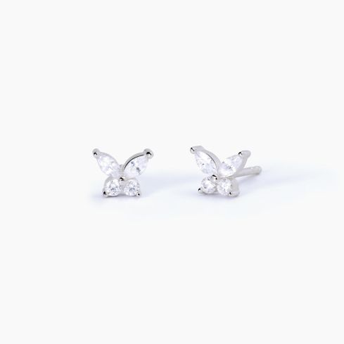 Orecchini da donna Mabina in argento con farfalla - 563572