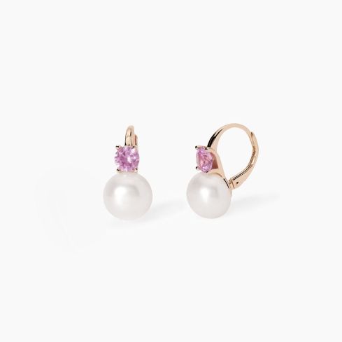 Orecchini da donna Mabina in argento con perle - 563773