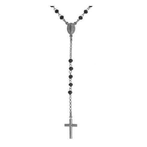 Collana rosario Amen in argento - CRONN4