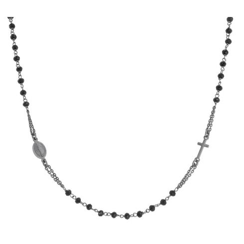 Collana rosario Amen in argento - CRONN3