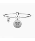 Bracciale Kidult in acciaio NEVER GIVE UP | TENACIA
