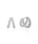 Orecchini a cerchio da donna Mabina in argento - 563317