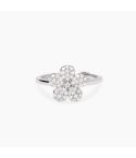 Anello donna Mabina argento 925 con fiore in zirconi bianchi, vista frontale