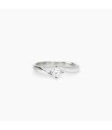 Anello solitario donna Mabina diamante lab-grown 0,25 ct in argento, vista frontale