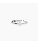 Anello solitario donna Mabina argento 925 con diamante lab grown 0,08 ct, vista frontale
