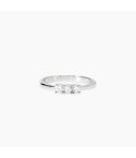Anello trilogy donna Mabina argento 925 con diamanti lab-grown, vista frontale